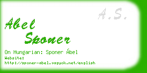 abel sponer business card