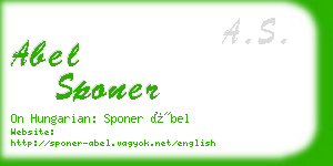 abel sponer business card